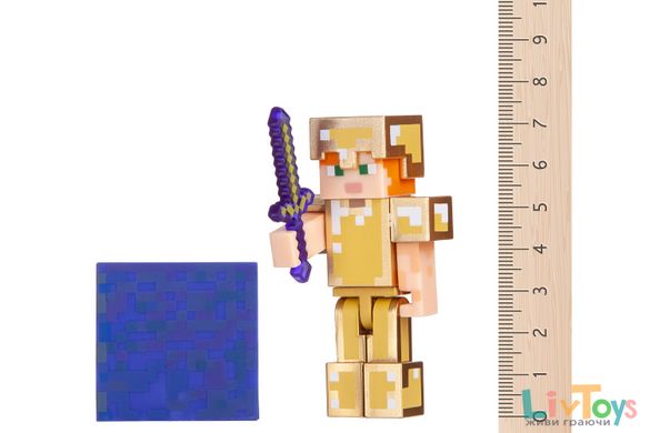 Колекційна фігурка Alex in Gold Armor серія 4, Minecraft