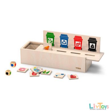 Деревянный игровой набор  Сортировка мусора Viga Toys (44504)