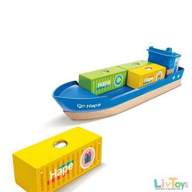 Набор для железной дороги Hape Корабль с краном (E3792)