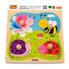 Деревянная рамка-вкладыш Viga Toys Насекомые (50131)