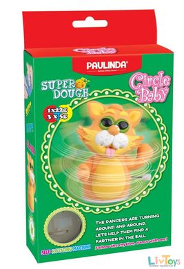 Масса для лепки Paulinda Super Dough Circle Baby Кот заводной механизм, оранжевый PL-081177-4