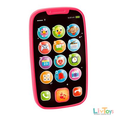 Музична іграшка Hola Toys Мій перший смартфон, рожевий (3127-pink)