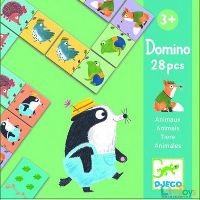 Игра детское домино веселые животные Djeco (DJ08115)