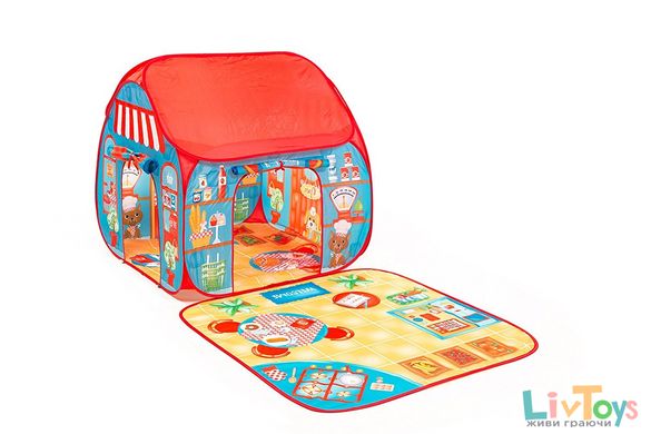 Игровая палатка Pop-it-Up "Ресторан-магазин" с игровым ковриком