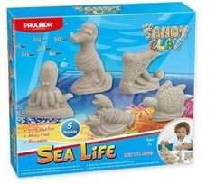 Песок для творчества Paulinda Sandy clay Морская жизнь - животные 300г 5 ед PL-140017