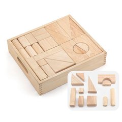 Дерев'яні будівельні кубики Viga Toys нефарбовані, 48 шт. (59166)