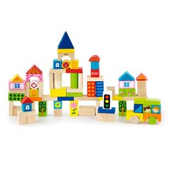 Дерев'яні кубики Viga Toys Місто, 75 шт., 3 см (50287)