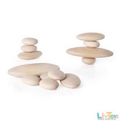 Набір дерев'яних блоків Guidecraft Natural Play Округлі камінці (G6771)