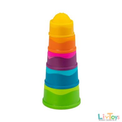 Пірамідка тактильна Чашки Fat Brain Toys dimpl stack (F293ML)