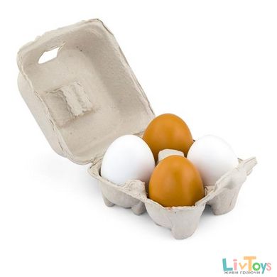 Іграшкові продукти Viga Toys Дерев'яні яйця в лотку, 4 шт. (50044)