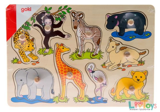 Пазл-вкладыш goki Африканские животные 57829