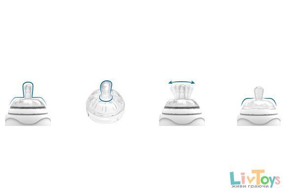 Пляшка для годування Nuvita Mimic 150 мл 0м+ Антиколікова, блакитна NV6010Blue