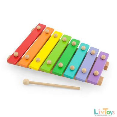 Музична іграшка Viga Toys Дерев'яний ксилофон, 8 тонів (58771)