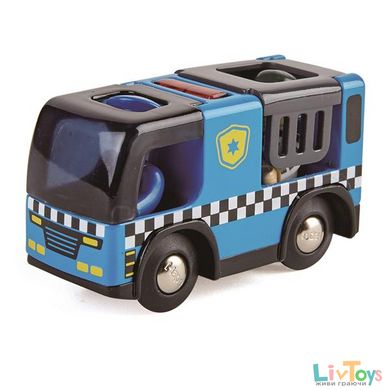 Іграшковий поліцейський автомобіль Hape з фігурками (E3738)