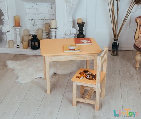 Детский стол и стул желтый. Для учебы,рисования,игры. Стол с ящиком и стульчик.