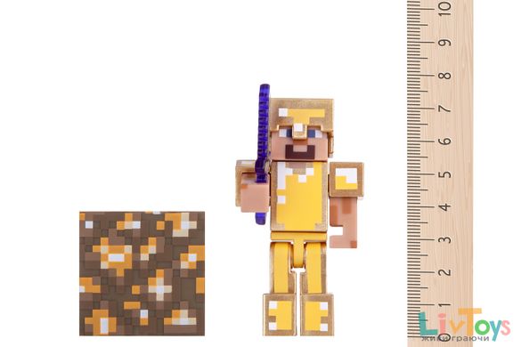 Ігрова фігурка Steve in Gold Armor серія 3, Minecraft