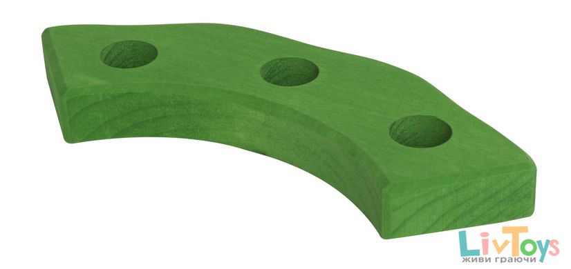 nic Підсвічник святковий дерев'яний напівкруглий зелений NIC522874