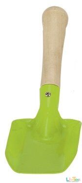Лопатка металлическая goki с деревянной ручкой зеленая 63929G-4