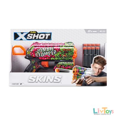 Скорострільний бластер X-SHOT Skins Flux Zombie Stomper (8 патронів)