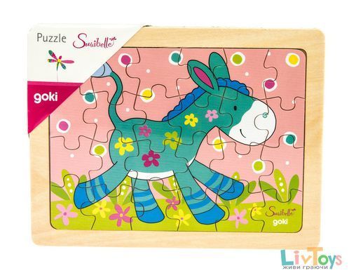 Пазл дерев'яний goki Віслюк Susibelle 57506-3
