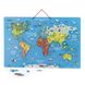 Магнітний пазл Viga Toys Карта світу з маркерной дошкою українською мовою (44508)