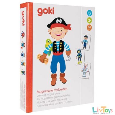 Магнітна книга goki Одяг для хлопчика 58741G