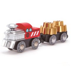 Комплект для игрушечной железной дороги "Грузовой поезд с шестернями" Hape (E3751)