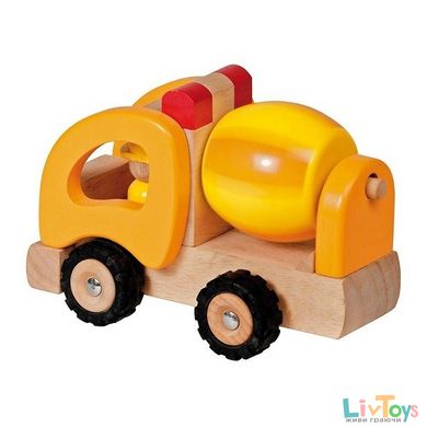 Машинка деревянная goki Бетоносмеситель (желтый) 55926G
