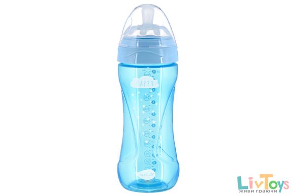 Детская Антиколикова бутылочка Nuvita NV6052 Mimic Cool 330мл голубая