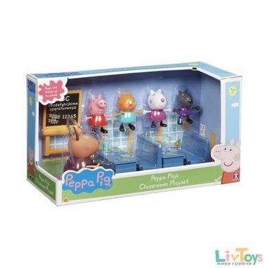 Игровой набор Peppa - ИДЕМ В ШКОЛУ (класс, 5 фигурок)