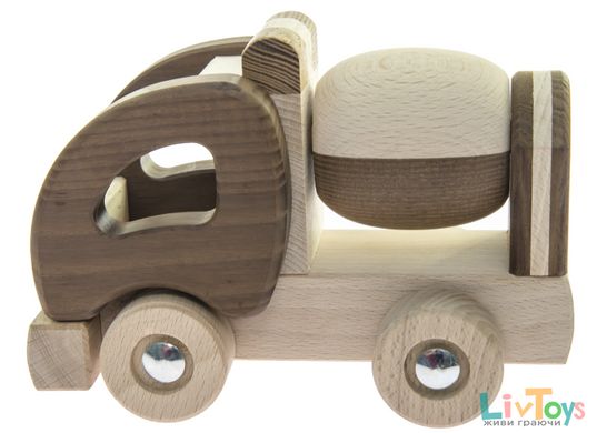 Машинка деревянная goki Бетономешалка (натуральный) 55912
