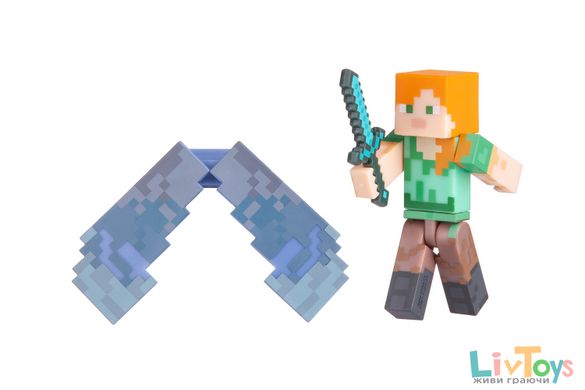 Коллекционная фигурка Alex with Elytra Wings серия 4, Minecraft