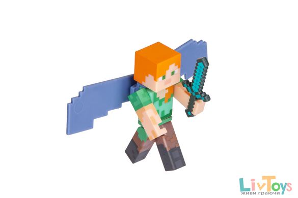 Коллекционная фигурка Alex with Elytra Wings серия 4, Minecraft