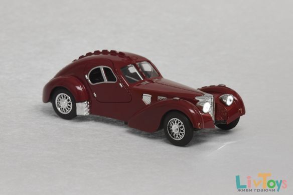 Автомобиль 1:28 Same Toy Vintage Car со светом и звуком Бордовый HY62-2Ut-4